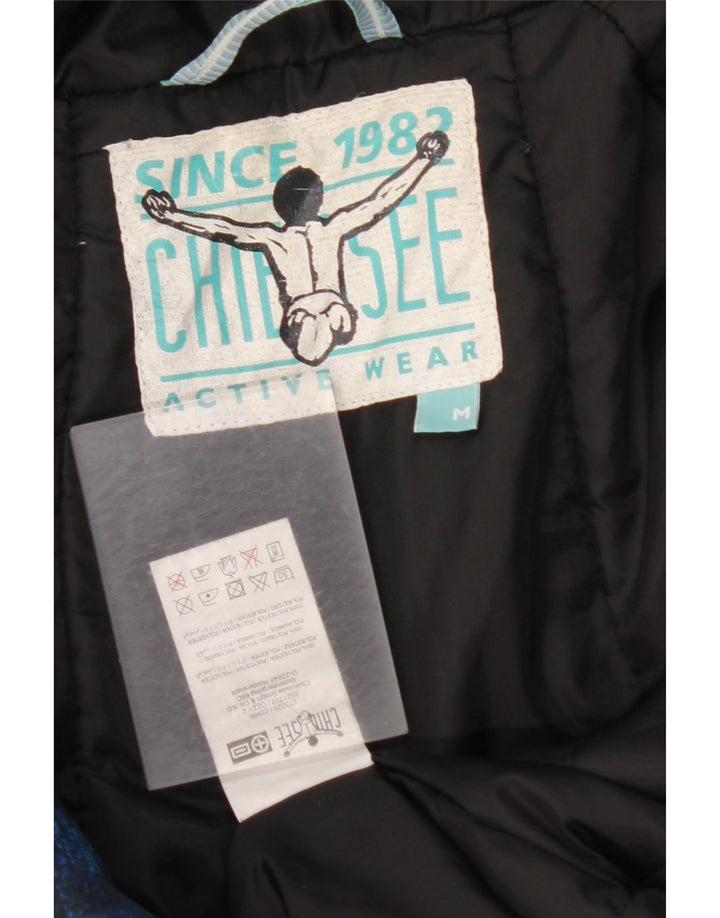 CHIEMSEE Veste coupe-vent à capuche pour homme UK 38 Bleu moyen Tie Dye