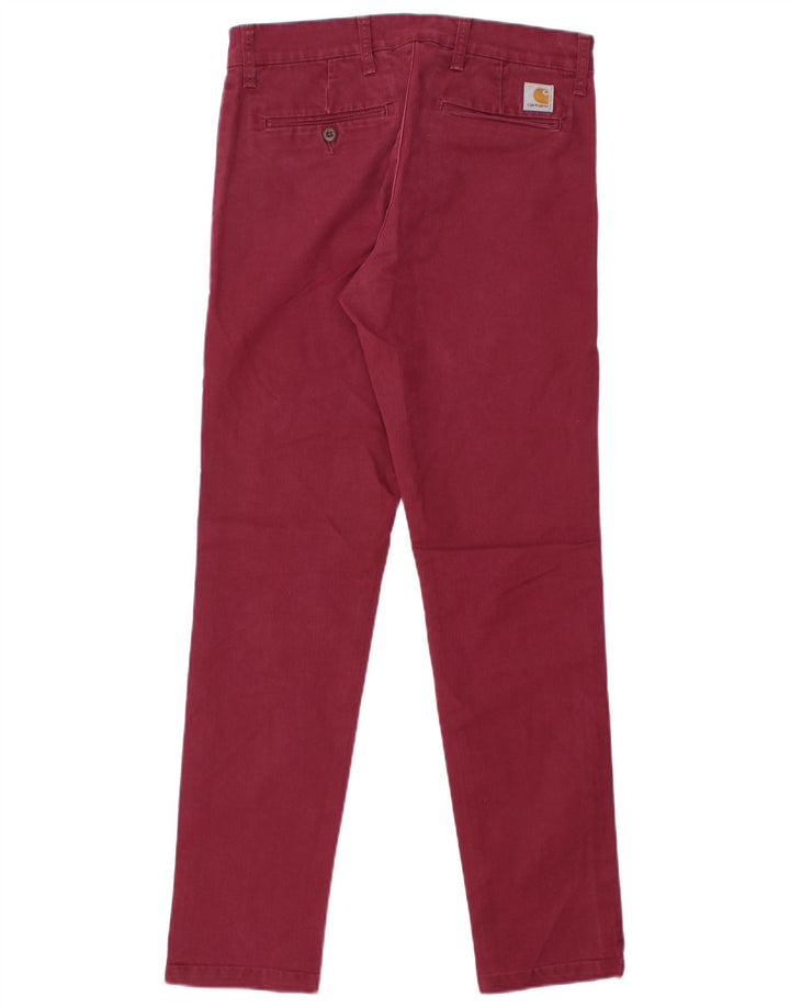 CARHARTT Pantalon Chino Slim Femme W31 L30 Coton Bordeaux