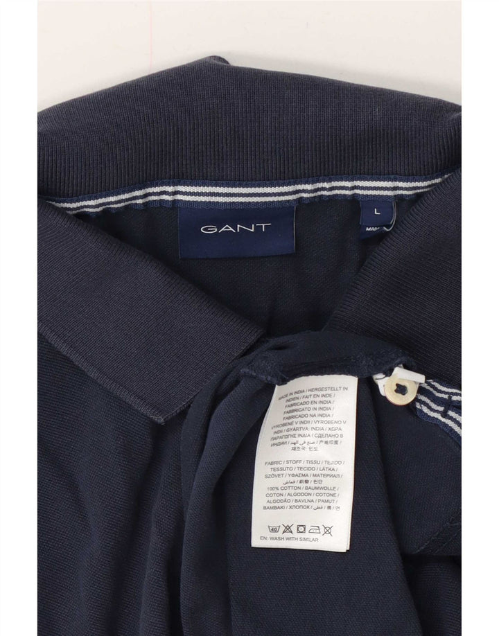 Gant Polo Homme Grand Bleu Marine Coton