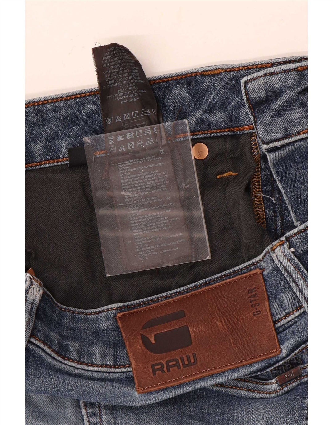 Jeans Slim Femme G-Star W29 L30 Bleu Coton