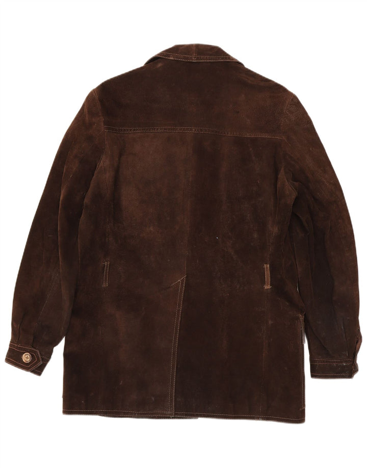 veste en daim homme vintage UK 38 Brun moyen