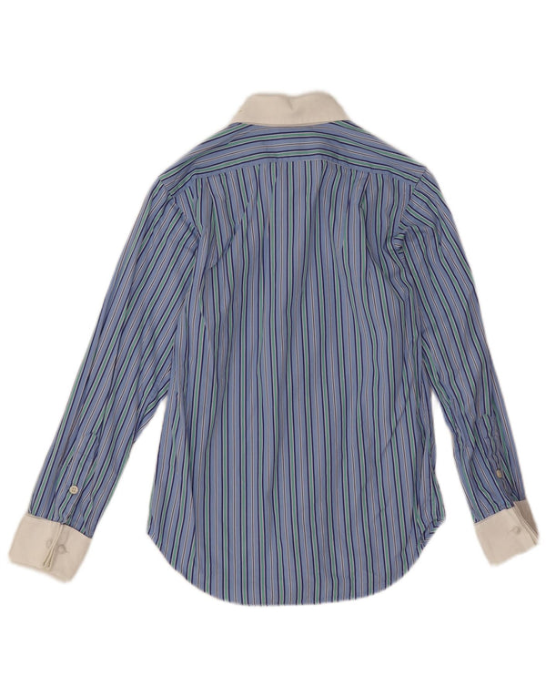 Chemise Polo Ralph Lauren pour garçon 11-12 ans en coton bleu à fines rayures