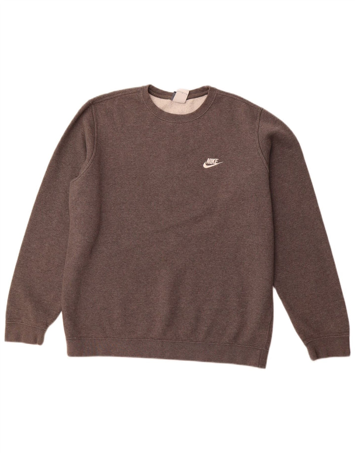 NIKE Sweat-shirt pour homme en coton gris Large