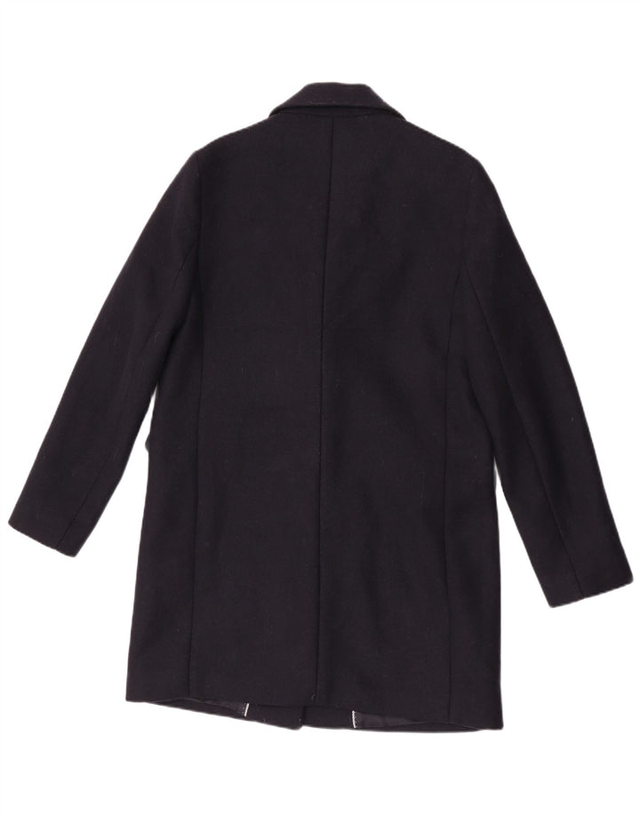 Massimo Dutti Manteau Femme EU 40 Laine Bleu Marine Moyen