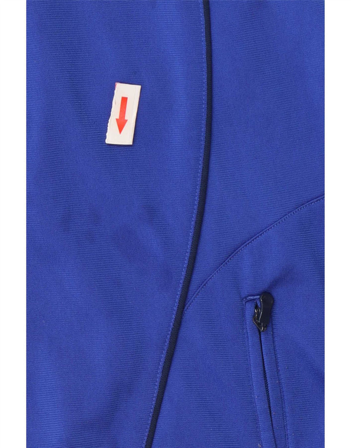 Adidas Veste de survêtement pour homme UK 44/46 Large Bleu Colorblock Polyester