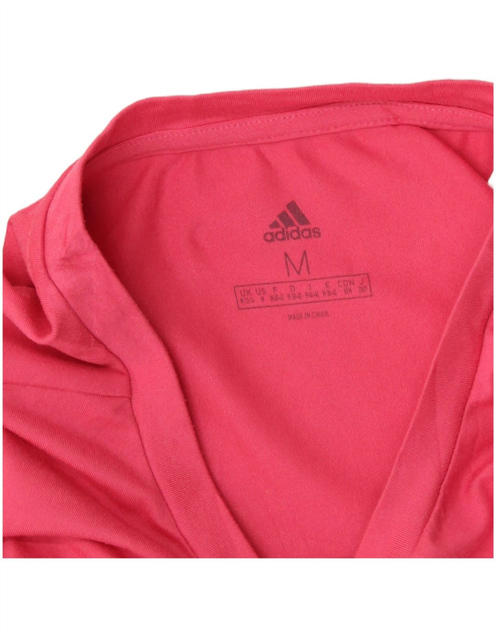 Adidas T-shirt graphique pour femme UK 12/14 Rose moyen Polyester