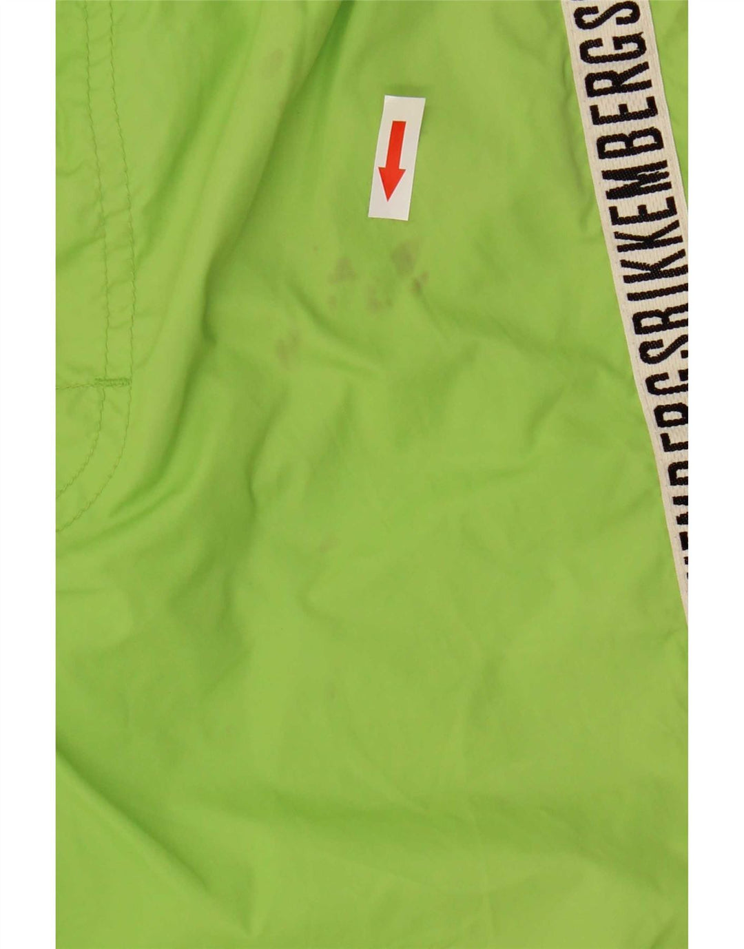 Bikkembergs Short de Bain Graphique Homme Rayé Vert Moyen Polyamide