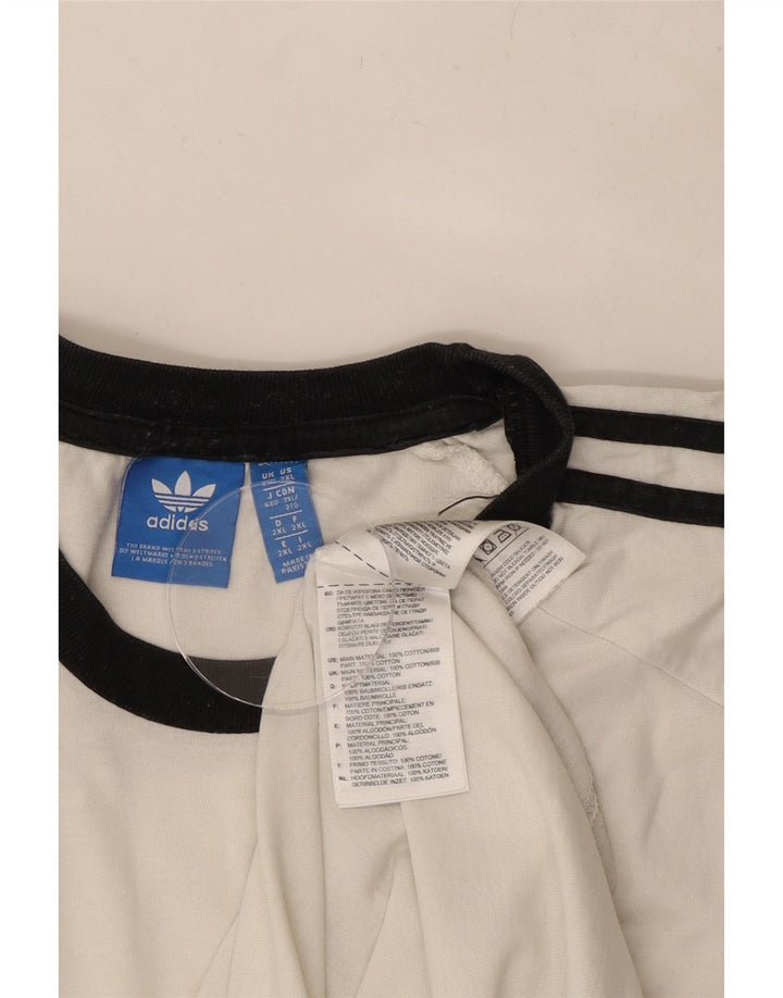 ADIDAS Mens T-Shirt Top 2XL White Cotton Vintage Adidas and Second-Hand Adidas from Messina Hembry 