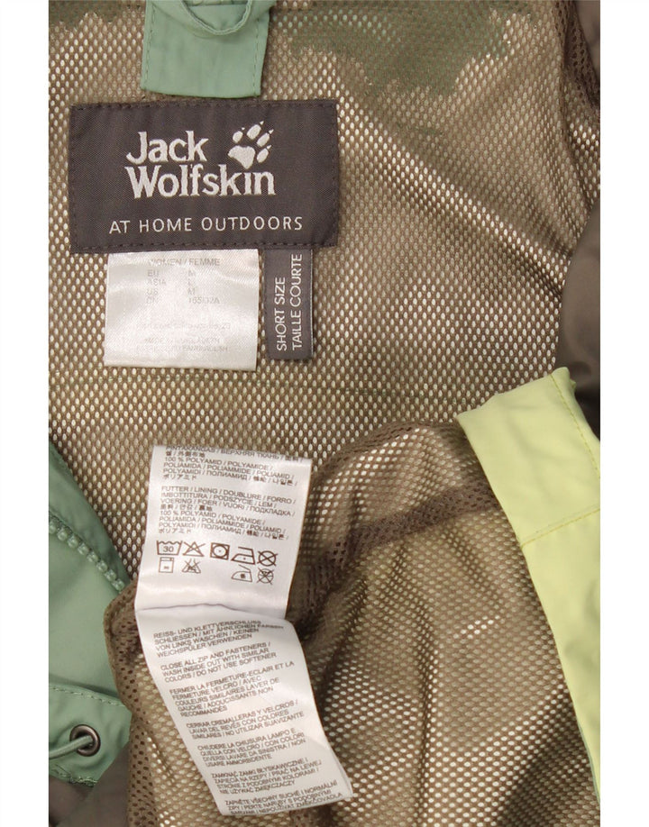 JACK WOLFSKIN Veste coupe-vent pour femme UK 14 Vert moyen Colourblock