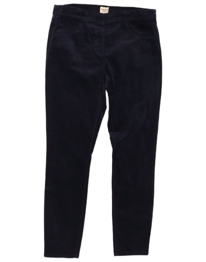 WHITE STUFF Pantalon décontracté en velours pour femme UK 16 Large W32 L30 Bleu marine