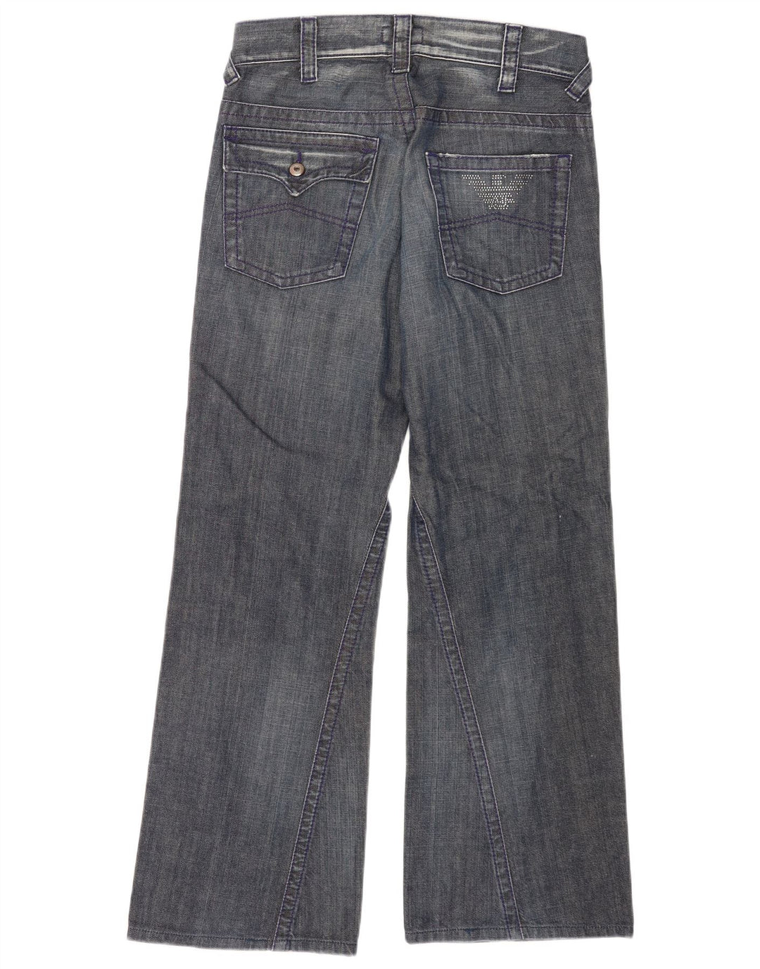 Armani Jeans Bootcut Homme W29 L30 Bleu Coton