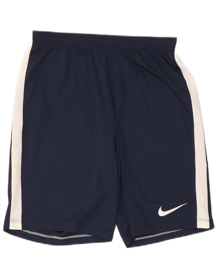 Nike Short de Sport Dri Fit Homme Bleu Marine Moyen Colorblock