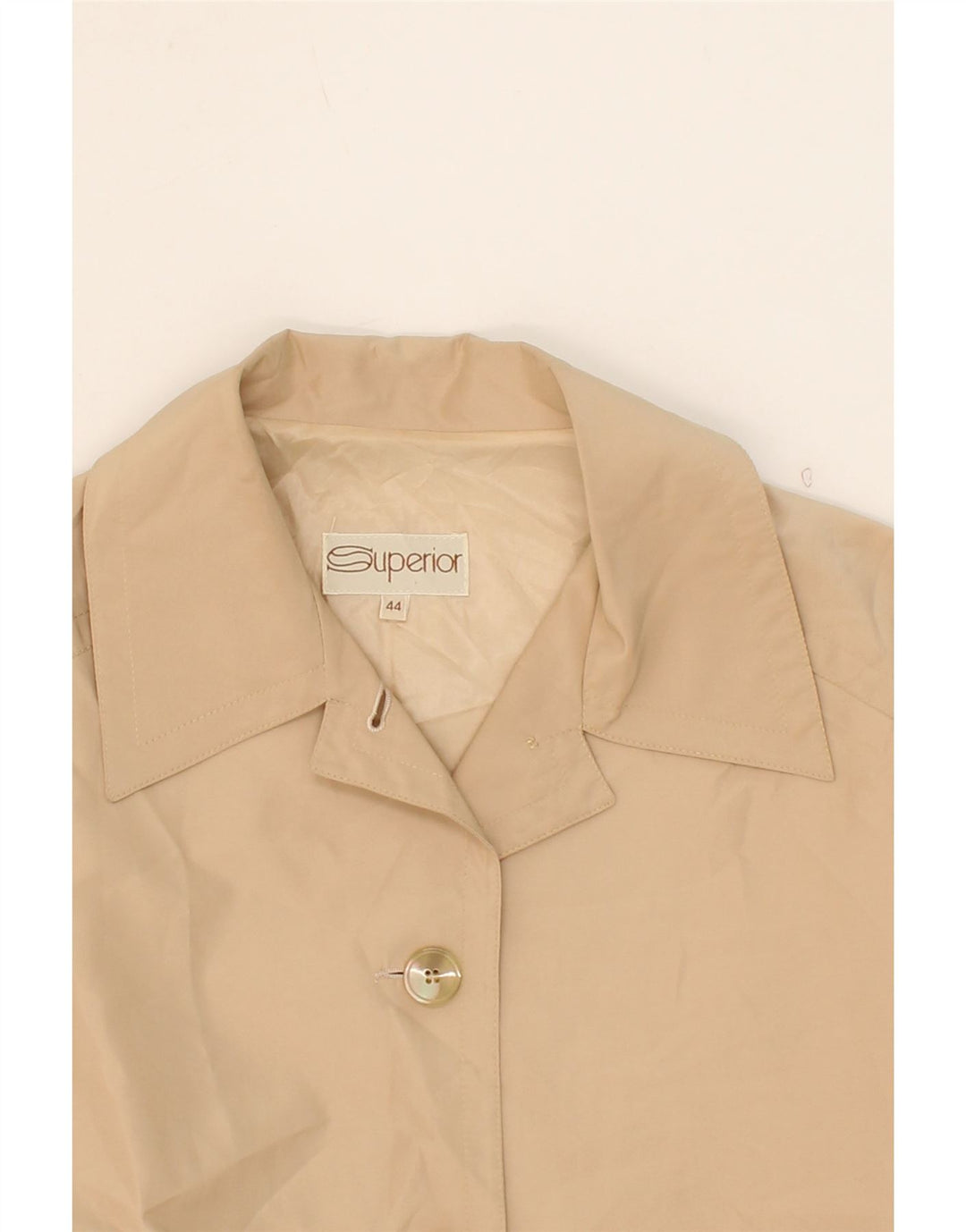 SUPERIOR Womens Trench Coat EU 44 XL Beige Polyester Vintage Superior and Second-Hand Superior from Messina Hembry 