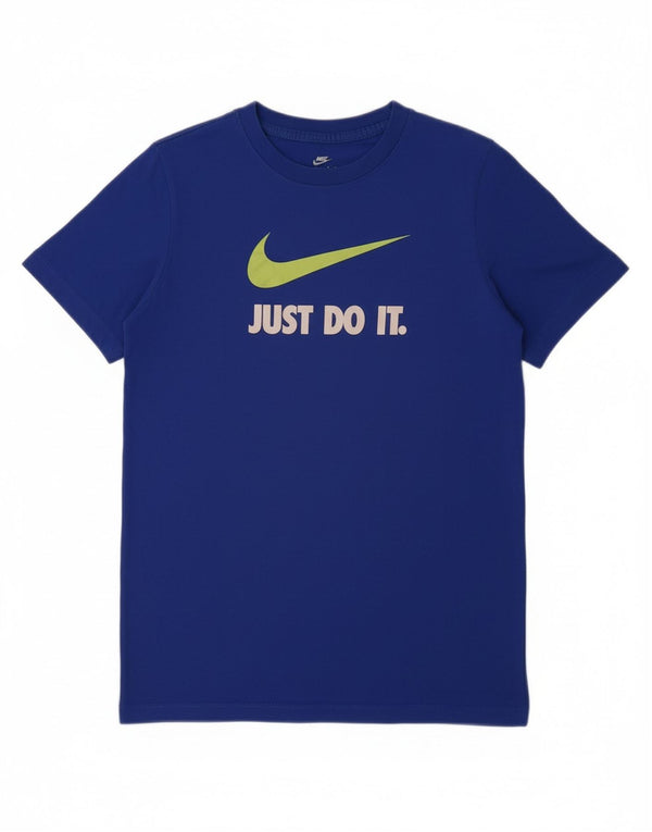 NIKE Haut T-Shirt Graphique Garçon 13-14 ans XL Bleu Coton