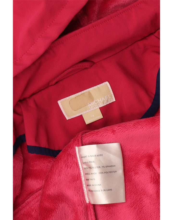 Michael Kors Veste coupe-vent à capuche pour fille 7-8 ans Rose Polyester