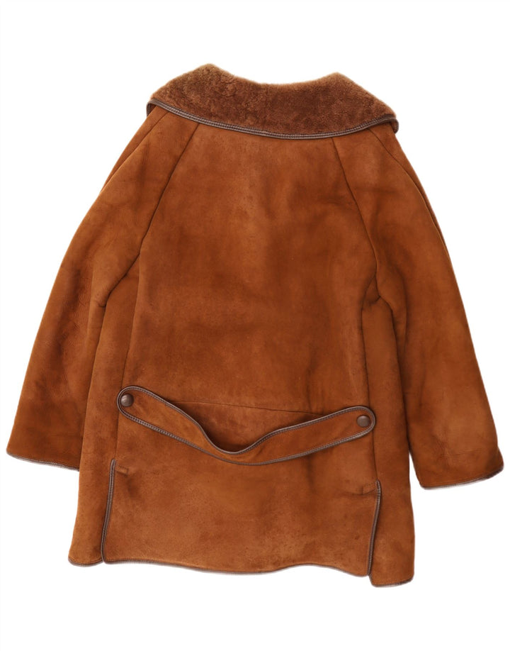 Morlands Manteau surdimensionné en peau de mouton pour femme UK 16 Grande peau de mouton marron