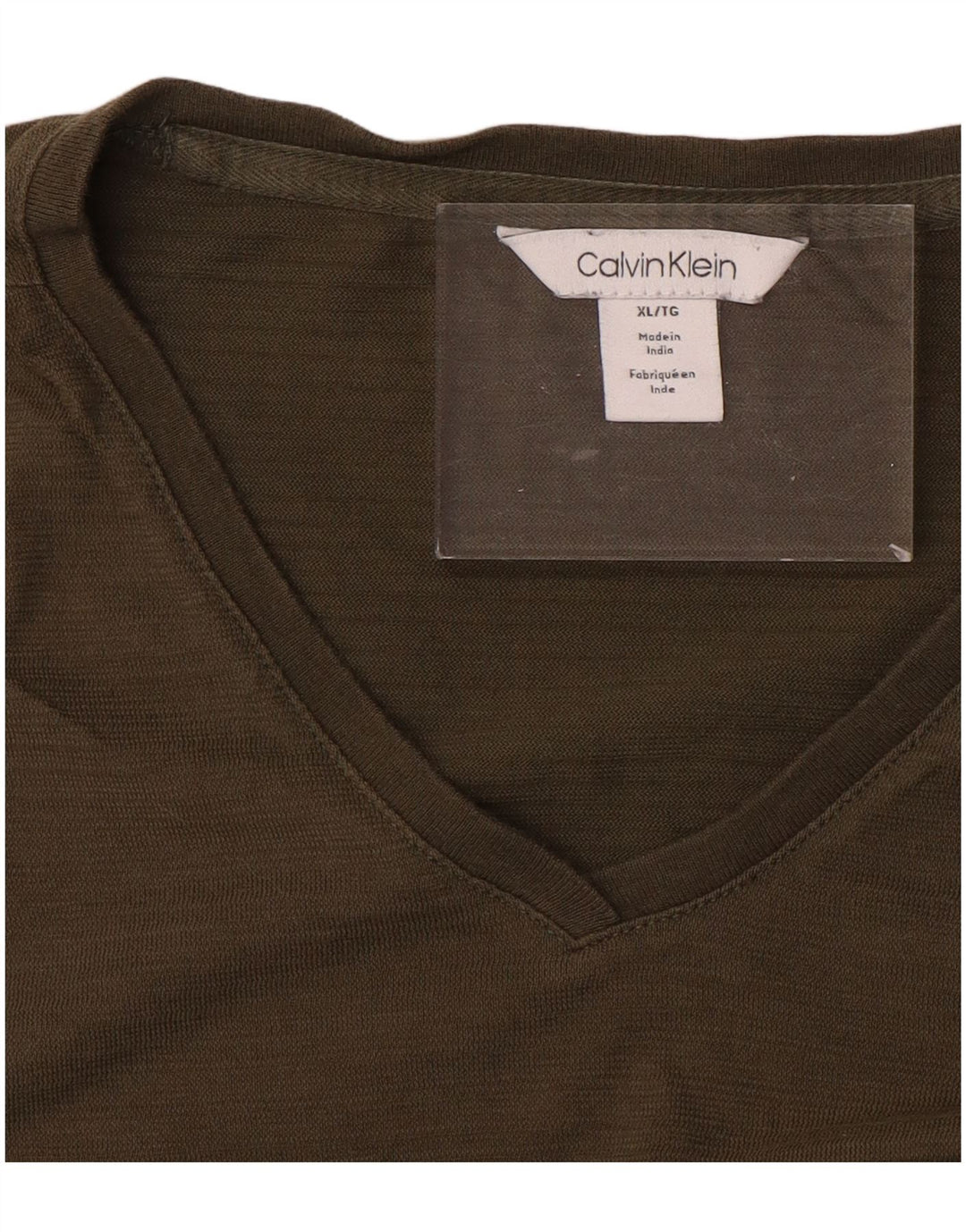CALVIN KLEIN T-Shirt Homme Top XL Kaki
