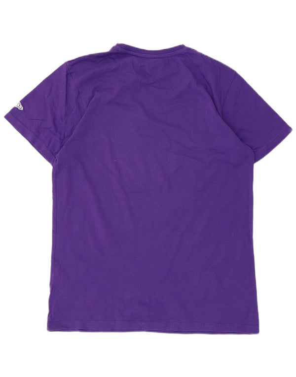 New Era Los Angeles Lakers Graphic T-Shirt Top Homme Violet Moyen Coton