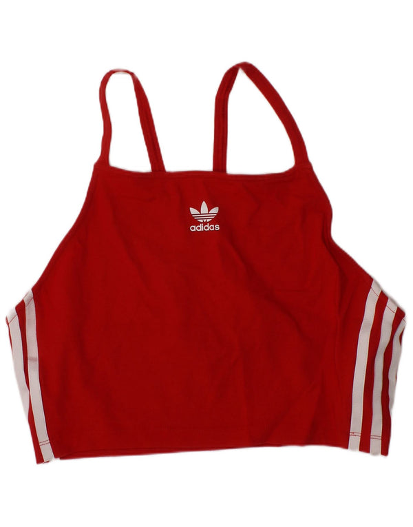 Adidas Femme Graphic Sport Bra Top UK 12/14 Rouge Moyen Coton Sports