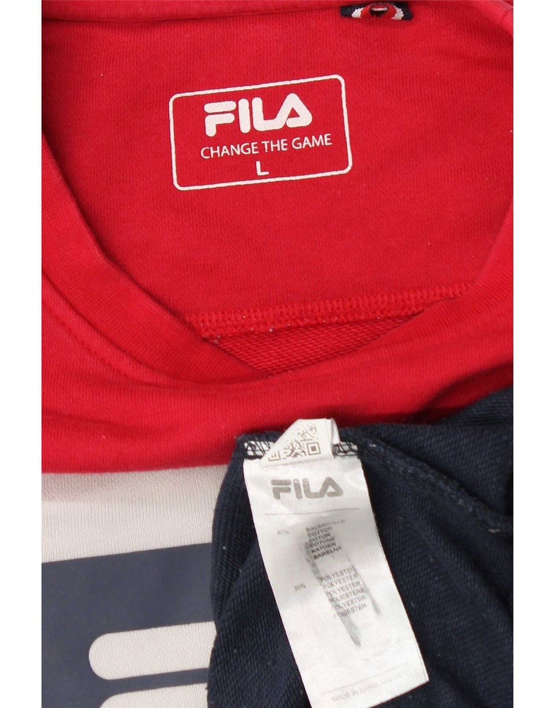 Fila Homme Graphic Sweatshirt Jumper Large Multicolore Colourblock Coton