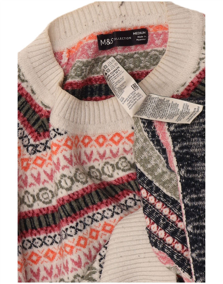 Marks & Spencer Pull ras du cou pour femme UK 14 Medium Multicolore