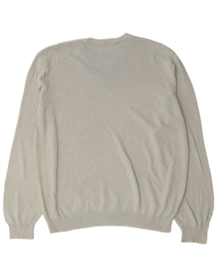 Marks & Spencer Pull col V pour homme 2XL Gris Coton