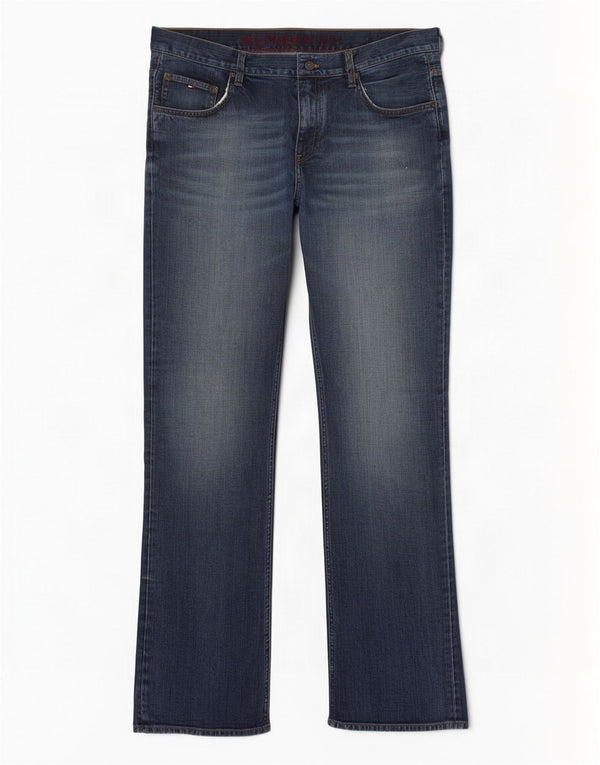 Tommy Hilfiger Jean Bootcut Homme W38 L34 Bleu Marine Coton