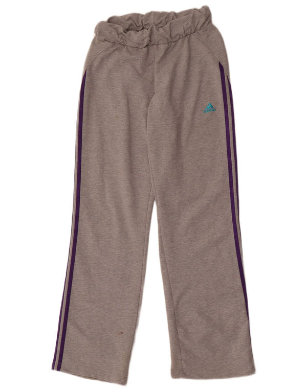 Adidas Womens Tracksuit Trousers UK 12 Medium Grey Cotton