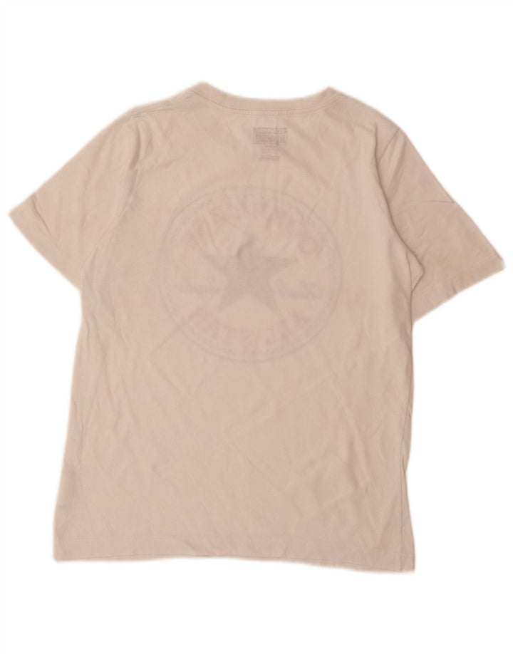CONVERSE T-Shirt Graphique Garçon 10-11 ans Coton Blanc Moyen