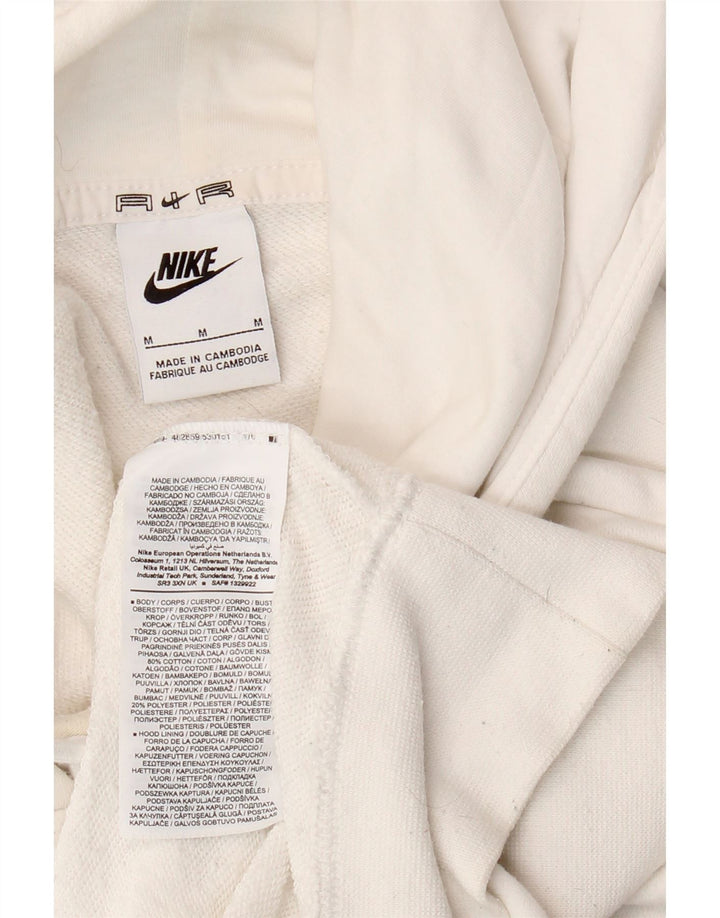 NIKE Pull à capuche surdimensionné Air pour femme UK 14 Medium Off White Colourblock