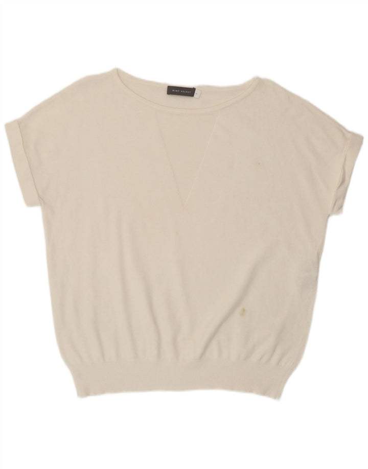MINT VELVET Chemisier coupe ample pour femme UK 12 Polyamide blanc moyen