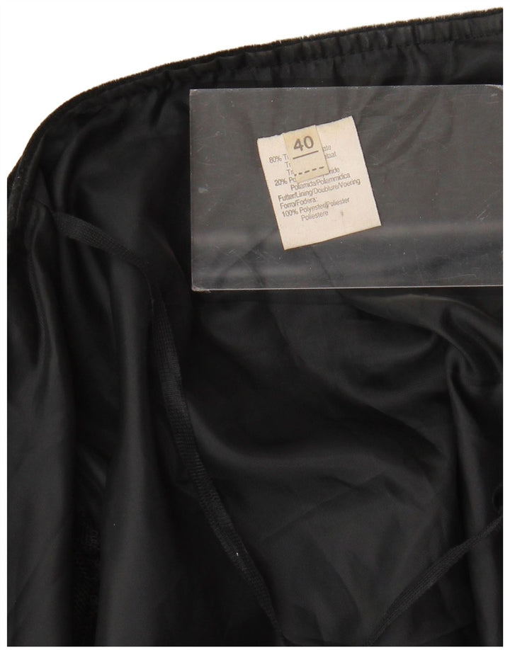 VINTAGE Veste Boléro Femme IT 40 Petit Triacétate Noir