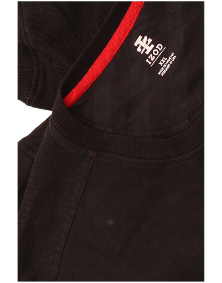 Izod Sweat-shirt pour homme en coton noir 2XL