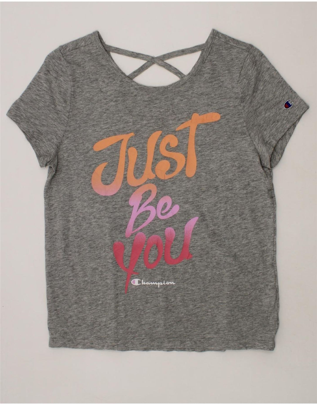 CHAMPION Girls Graphic T-Shirt Top 14-15 Years Grey Cotton Vintage Champion and Second-Hand Champion from Messina Hembry 