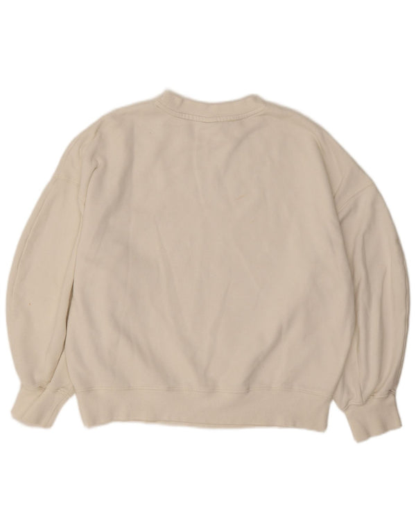 Puma Sweat-shirt surdimensionné pour femme UK 10 Petit coton blanc