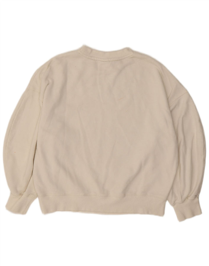Puma Sweat-shirt surdimensionné pour femme UK 10 Petit coton blanc