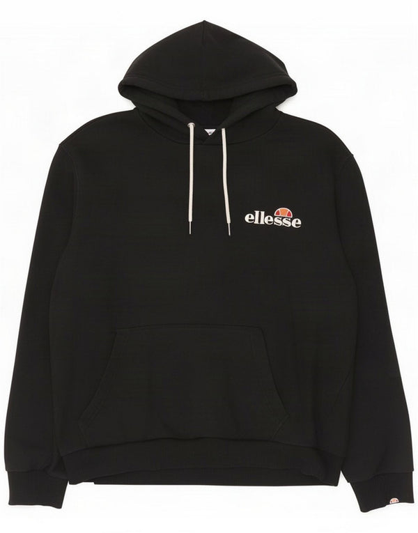 Ellesse Pull à capuche pour femme UK 16 Large Noir Coton