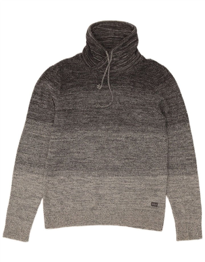 Jack & Jones Pull Col Roulé Homme Gris Moyen Colorblock Coton