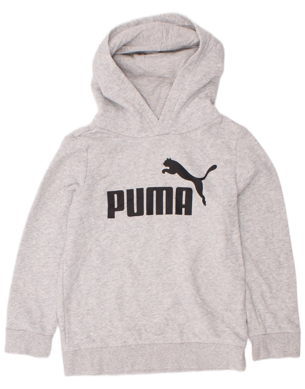 Puma Pull à capuche graphique pour garçon 5-6 ans XS Gris Coton