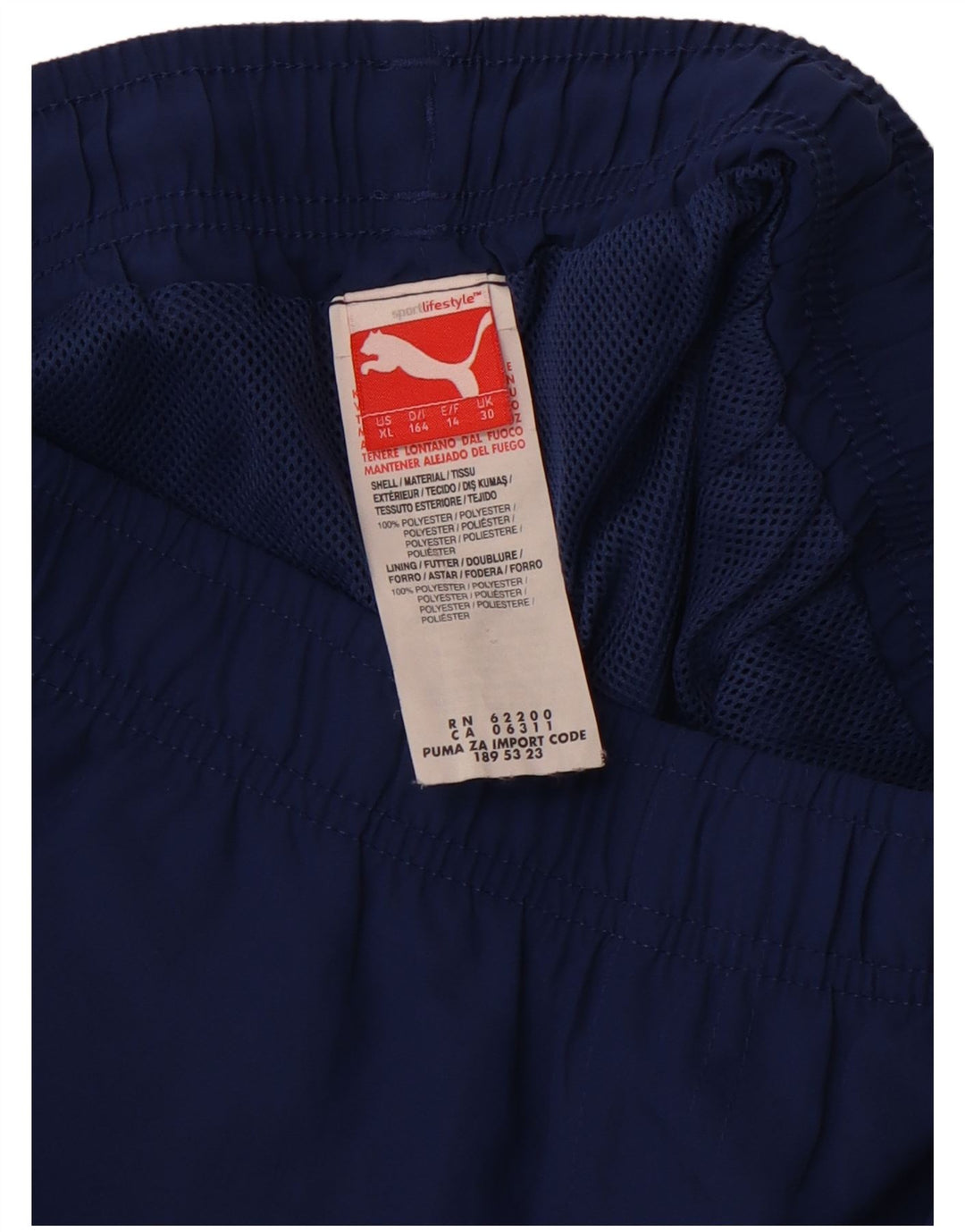 PUMA Short de sport graphique garçon 11-12 ans Bleu marine Polyester