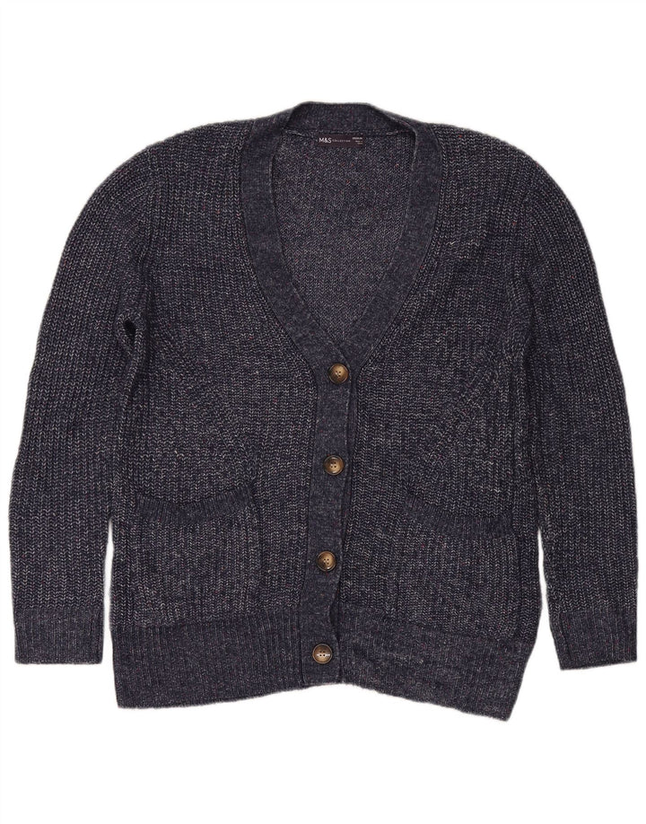 Marks & Spencer Cardigan pour femme UK 14 Bleu marine moyen moucheté