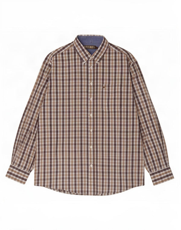 Farah Chemise Homme Grand Carreau Marron