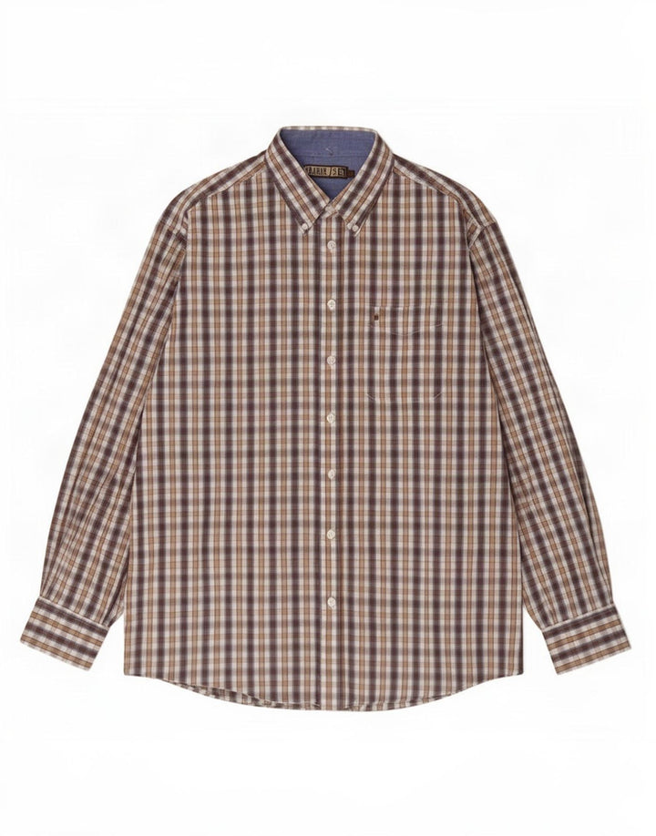 Farah Chemise Homme Grand Carreau Marron