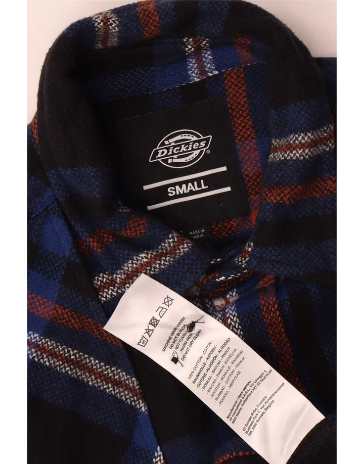 Chemise en flanelle pour hommes Dickies, taille S, motif à carreaux bleu marine, en coton