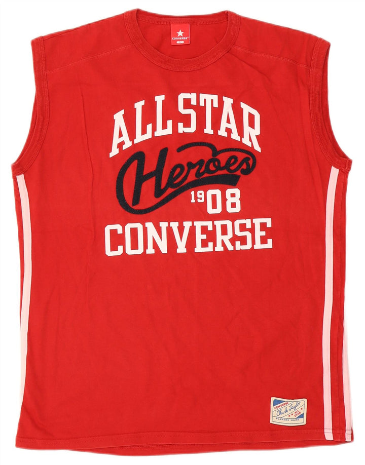 Converse Débardeur Graphique Homme Grand Rouge Coton