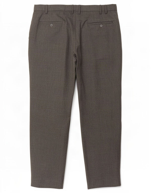 Marks & Spencer Pantalon de costume droit pour homme W38 L31 Gris Polyester