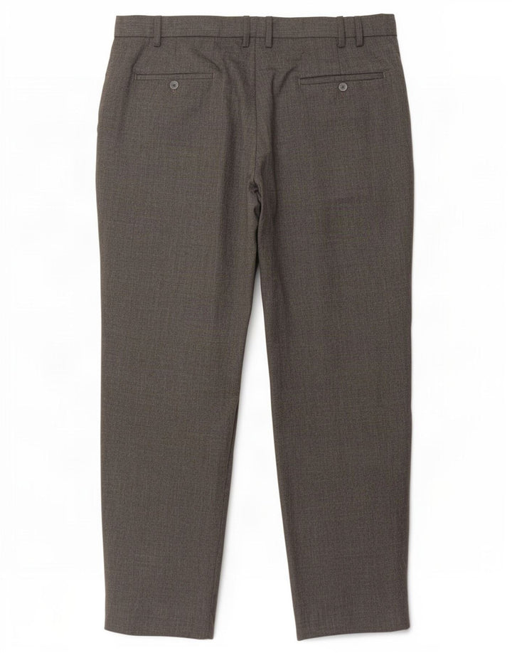 Marks & Spencer Pantalon de costume droit pour homme W38 L31 Gris Polyester