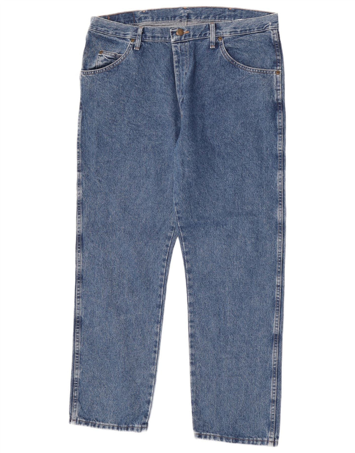 Wrangler Jean droit coupe droite W38 L30 pour homme en coton bleu