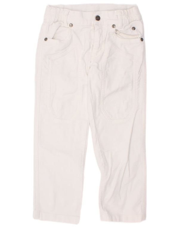 Jeckerson Pantalon droit décontracté pour garçon 3-4 ans W20 L17 Blanc Coton