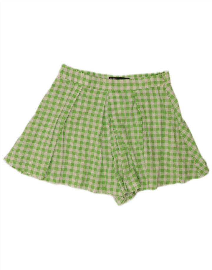 Zara Short décontracté Pegged pour femme Medium W28 Vichy vert